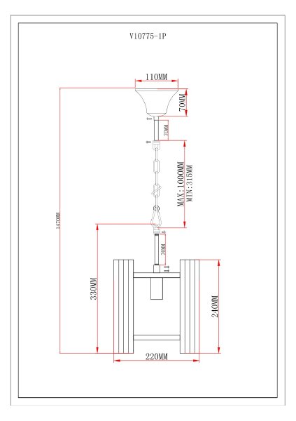 Светильник подвесной Monte V10775-1P
