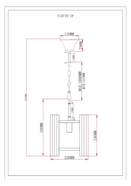 Светильник подвесной Monte V10779-1P