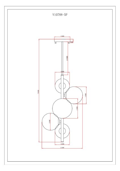 Потолочная люстра Renny V10788-5P