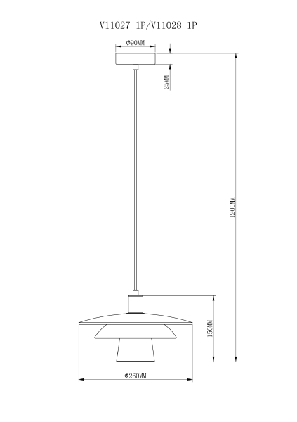 Светильник подвесной Sydney V11028-1P