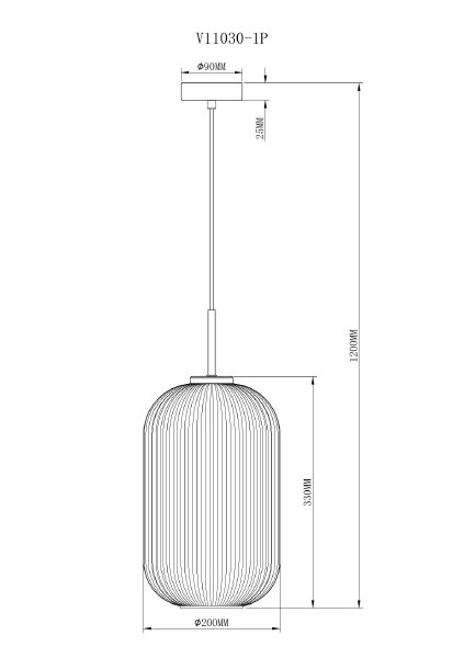 Светильник подвесной Ivory V11030-1P
