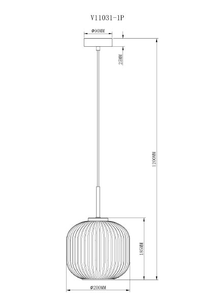Светильник подвесной Ivory V11031-1P