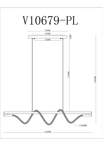 Светильник подвесной True V10679-PL