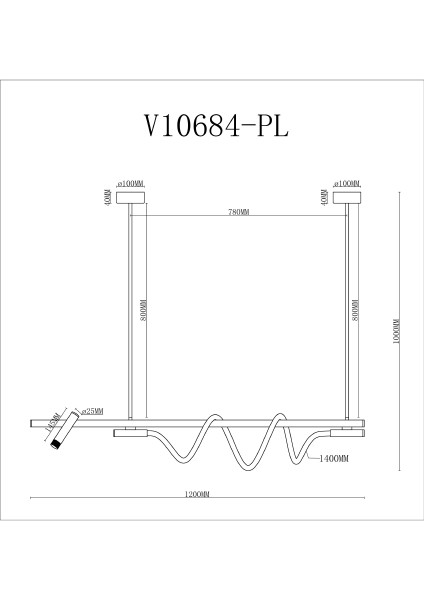 Светильник подвесной True V10684-PL