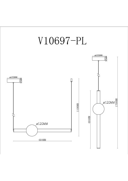 Светильник подвесной Eclipse V10697-PL