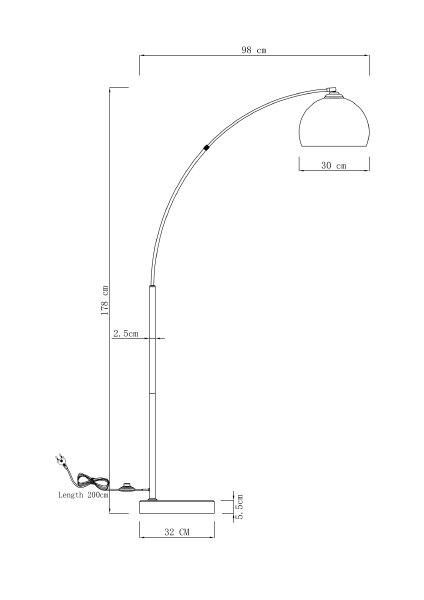 Торшер Arco V10992-F
