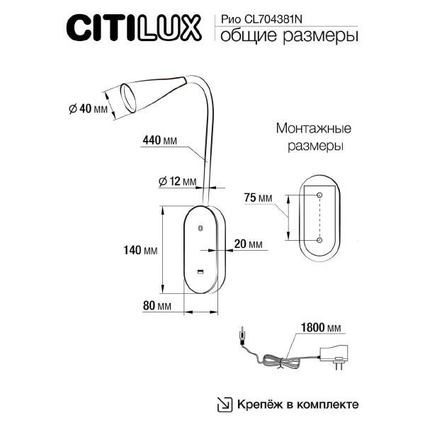 Настенный светильник Рио CL704381N
