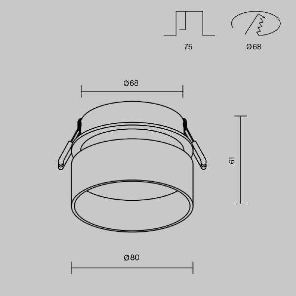 Встраиваемый светильник Amary DL062-GU10-W