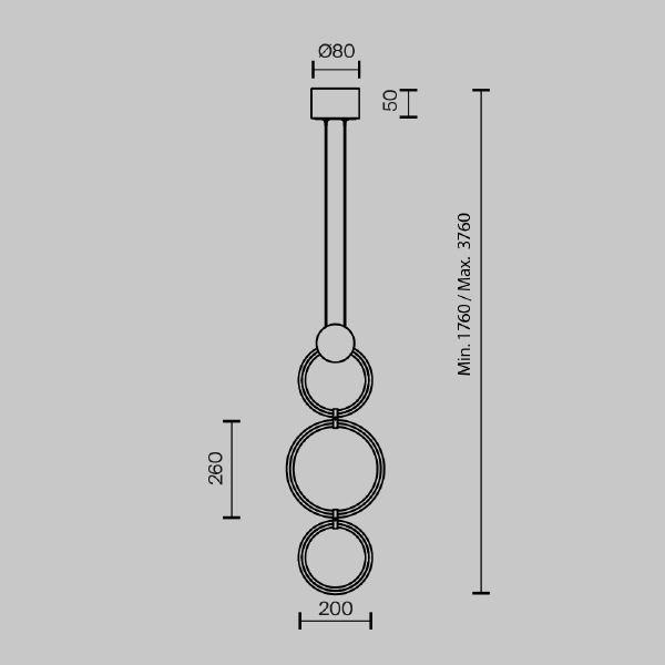 Светильник подвесной Link MOD357PL-L20BS3K