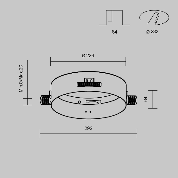 Встраиваемый светильник Accessories DLA032-TRS24-W