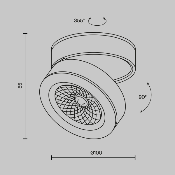 Накладной светильник Magic C022CL-12W3K-W-1