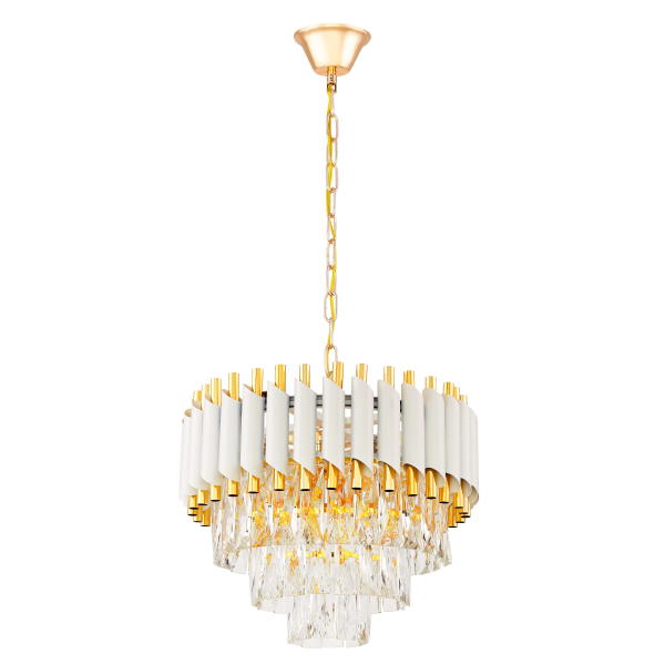 Подвесная люстра Lumina Deco LDP 6003-400 WT+F.GD