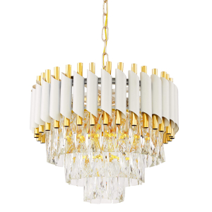 Подвесная люстра Lumina Deco LDP 6003-400 WT+F.GD