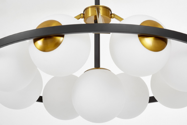 Потолочная люстра Donzano LDP 8034-9 BK+WT