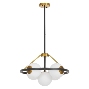 Люстра на штанге Donzano LDP 8034-5 BK+WT