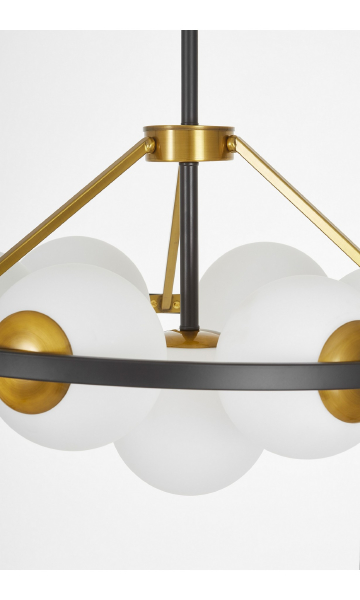 Потолочная люстра Donzano LDP 8034-7 BK+WT