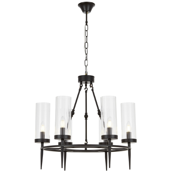 Подвесная люстра Moratti LDP 8022-6 BK+PR