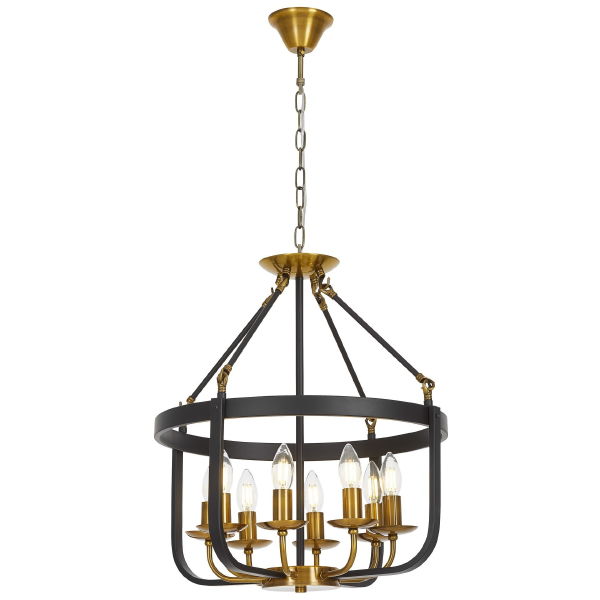 Подвесная люстра Berling LDP 8024-8 BK+MD