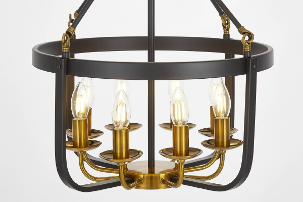 Подвесная люстра Berling LDP 8024-8 BK+MD