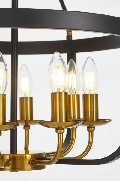 Подвесная люстра Berling LDP 8024-8 BK+MD