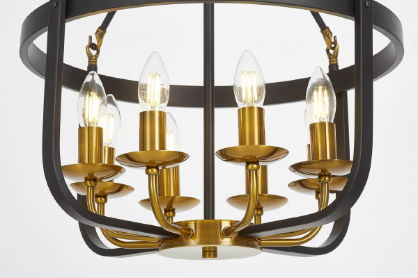 Подвесная люстра Berling LDP 8024-8 BK+MD