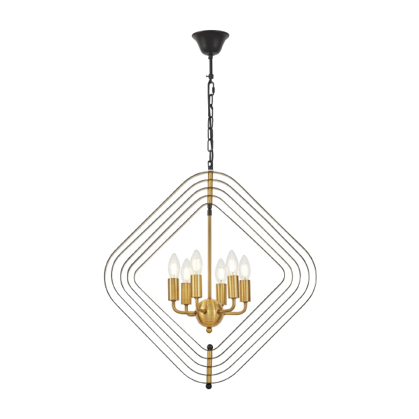 Подвесная люстра Crulia LDP 8005-6 BK+MD