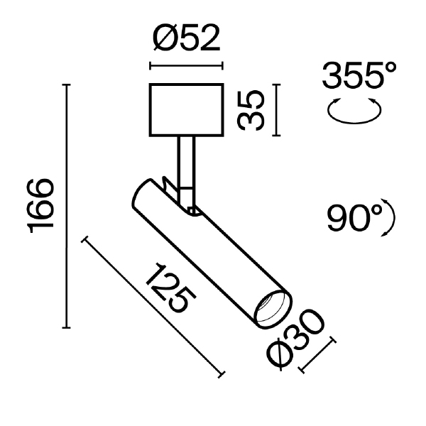 Светильник спот Focus T C141CL-L125-6W3K-B