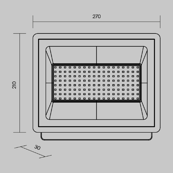 Прожектор уличный Flood FL001-L100B4K