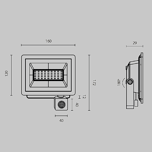 Прожектор уличный Flood FL001-L30B6KSR
