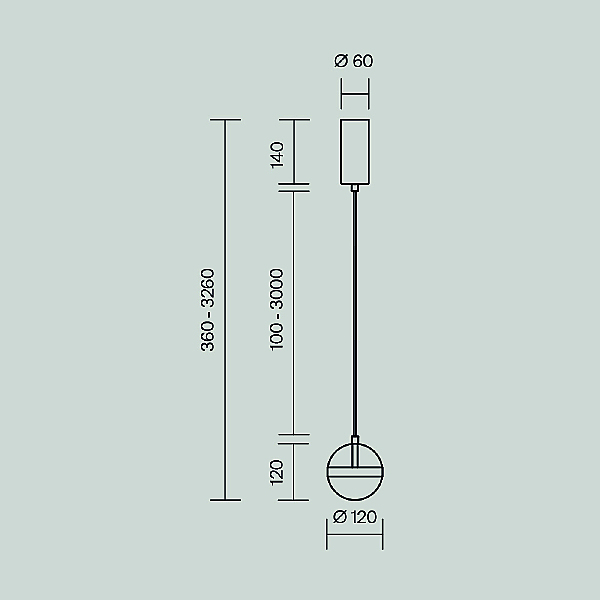 Светильник подвесной Area MOD295PL-L20BS3K