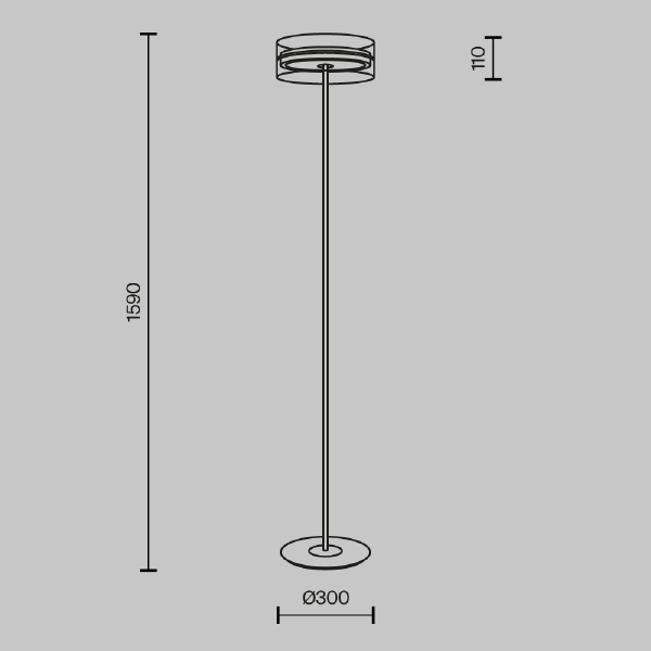 Торшер Dress code MOD348FL-L24BBS3K