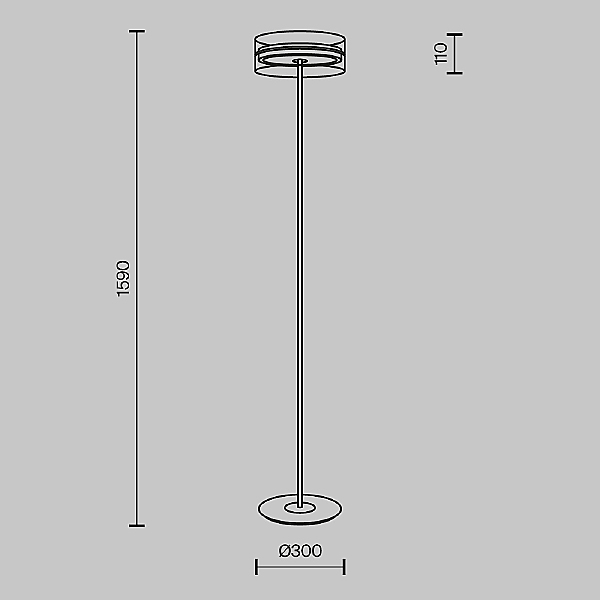Торшер Dress code MOD348FL-L24BBS3K
