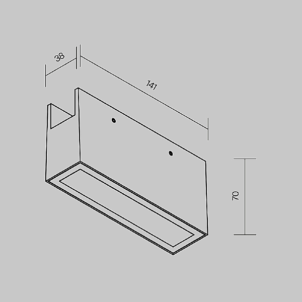 Трековый светильник Points O-TR01-2-S-10WB3K