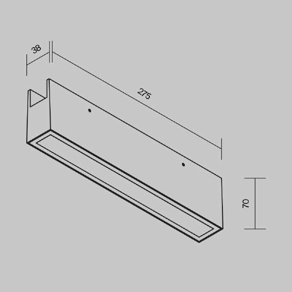 Трековый светильник Points O-TR01-3-S-20WB3K