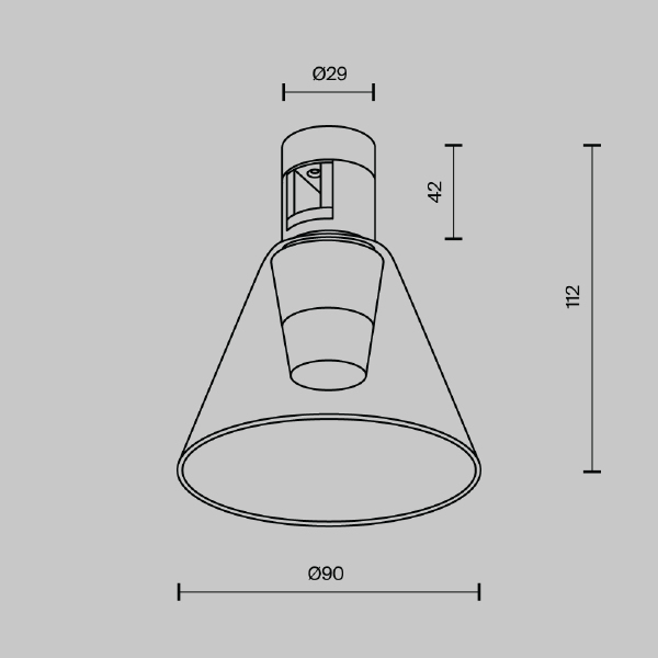 Трековый светильник Bianca TR147-1-3W3K-B