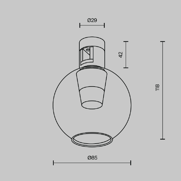 Трековый светильник Bubble TR148-1-3W3K-BS