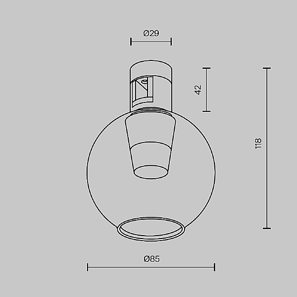 Трековый светильник Bubble TR148-1-3W3K-BS