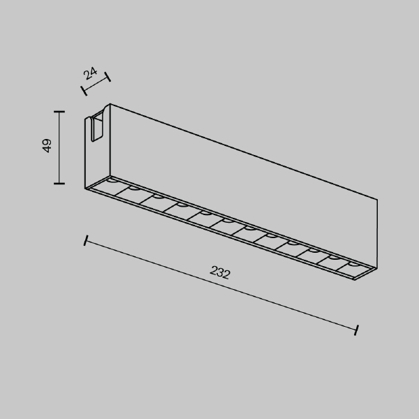Трековый светильник Points TR150-1-12W3K-M-B