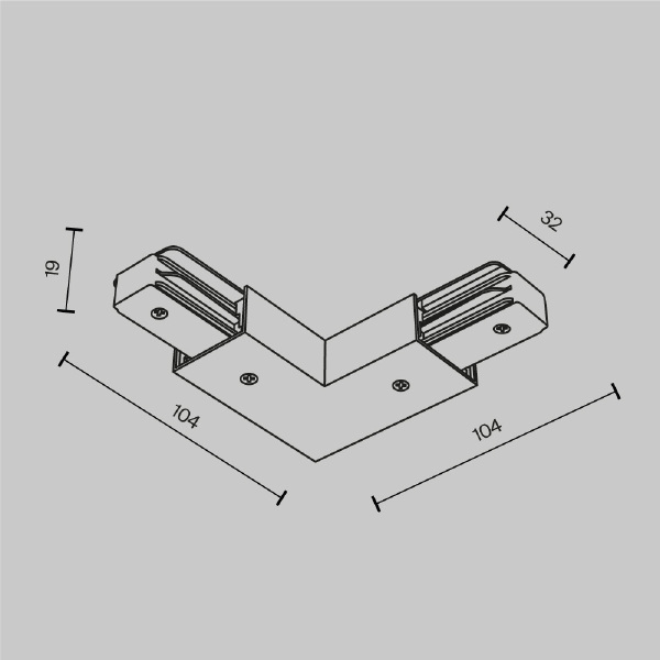 Коннекторы Accessories for tracks Unity TRA001CLB-11W