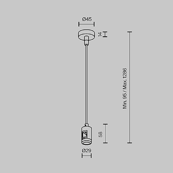 Монтажный элемент Accessories for tracks Flarity TRA157SW-B1-B