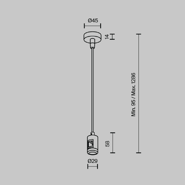 Монтажный элемент Accessories for tracks Flarity TRA157SW-B1-BS