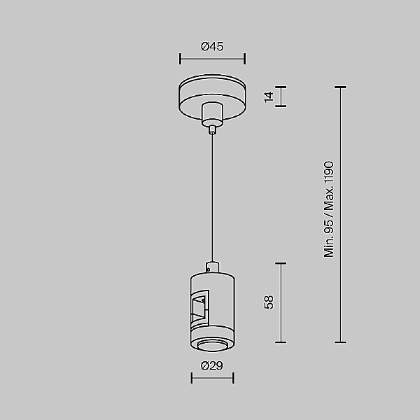 Монтажный элемент Accessories for tracks Flarity TRA157SW-S1-B