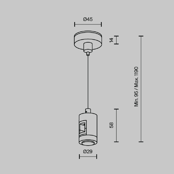 Монтажный элемент Accessories for tracks Flarity TRA157SW-S1-BS