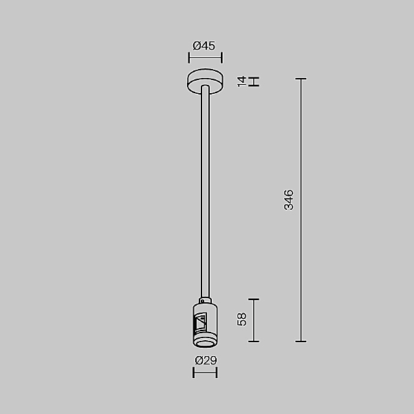 Монтажный элемент Accessories for tracks Flarity TRA158C-B1-BS