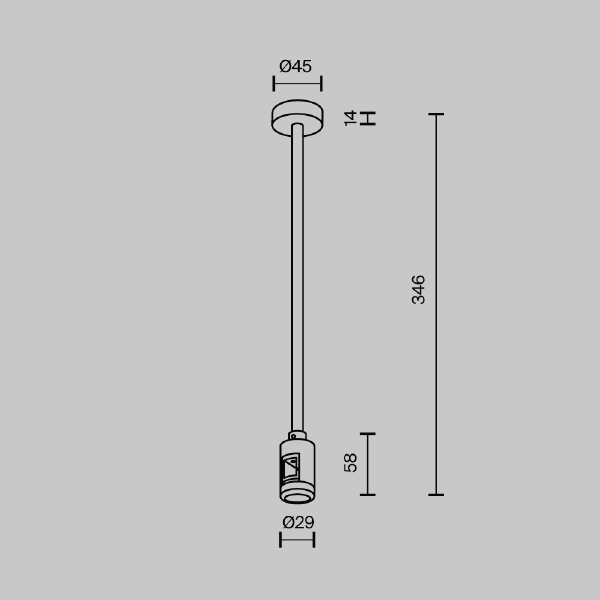 Монтажный элемент Accessories for tracks Flarity TRA158C-B1-BS