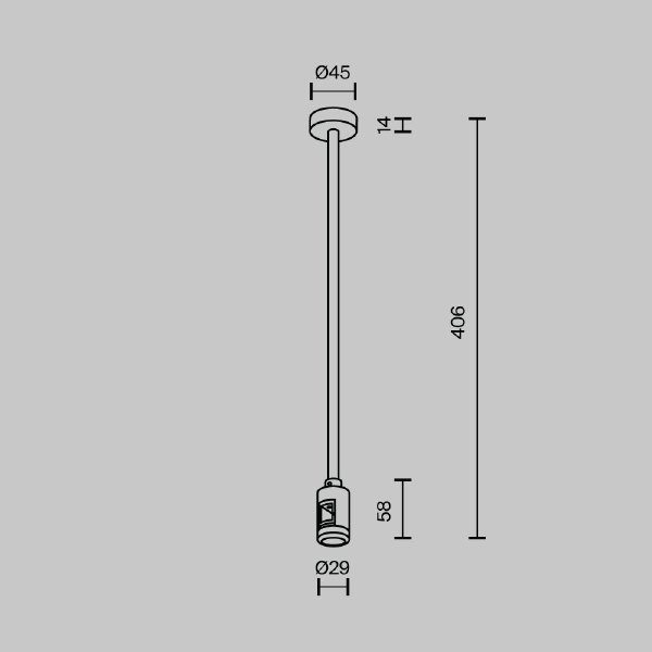 Монтажный элемент Accessories for tracks Flarity TRA158C-BL1-BS