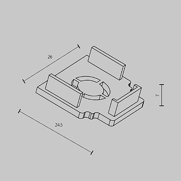 Заглушка Accessories for tracks Exility TRAM034EC-42W