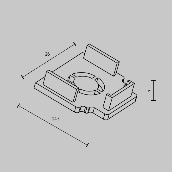 Заглушка Accessories for tracks Exility TRAM034EC-42W