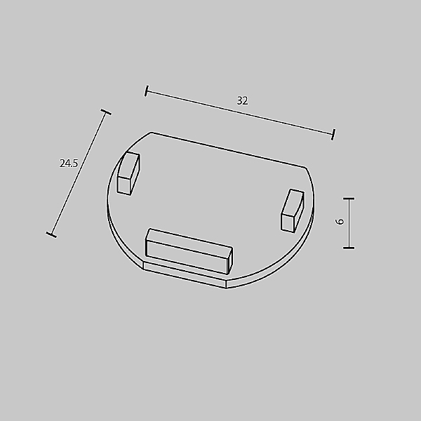 Заглушка Accessories for tracks Exility TRAM034EC-R-41W