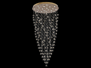 Люстра каскадная 8000 8020/1000 gold